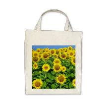 Sonnenblume-Felder Leinentaschen