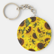 Sonnenblume-Foto Keychain Schlüsselbänder