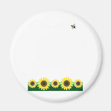 Sonnenblume-Grenze Kühlschrankmagnet
