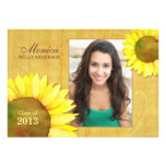 Sonnenblume-Mädchen-Foto-Abschluss-Klasse von Kart Ankündigungen