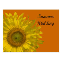 Sonnenblume-Sommer-Hochzeits-Mitteilungs-Postkarte