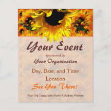 Sonnenblume-Sonnenaufgang-Ereignis-Flyer