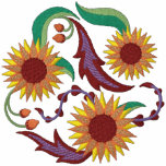 Sonnenblume-Trio Bestickte Sportjacke