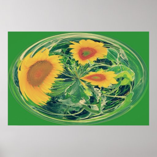 Sonnenblumeball Posterdruck