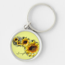 Sonnenblumen in Folge Keychain Schlüsselband