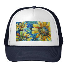 Sonnenblumen, Kunst-Produkte Retrokultmützen