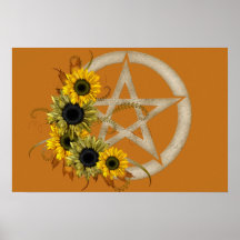 SonnenblumePentagram Plakatdruck