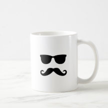 Sonnenbrille und 'stache tee haferl
