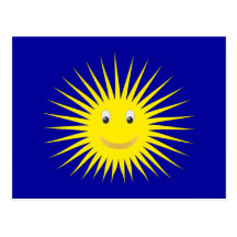 Sonnengesicht Sonne sun face Postkarte