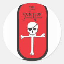 Sonnengott-Logo-Aufkleber