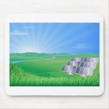 Sonnenkollektorlandschaftsillustration Mauspad