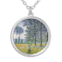 Sonnenlicht-Effekt unter den Pappeln Claude Monet Amuletten