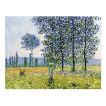 Sonnenlicht-Effekt unter den Pappeln Claude Monet Postkarte