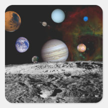 Sonnensystem-Montage der Voyager-Bilder Aufkleber