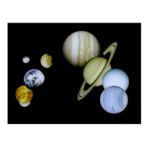 Sonnensystem-Postkarte - Astronomie-Wissenschaftsg