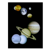 Sonnensystem-Postkarte - Astronomie-Wissenschaftsg