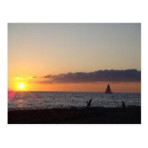 Sonnenuntergang am Strand Postkarten