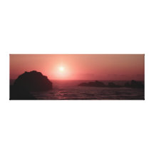 Sonnenuntergang an Gesichts-Felsen-Kunst eingewick Galerie Falt Leinwand