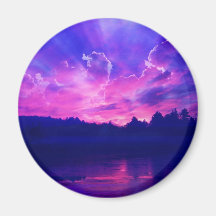 Sonnenuntergang auf dem Horizont Kühlschrankmagnete