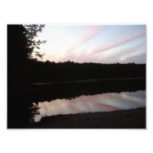 Sonnenuntergang auf dem See Fotodruck