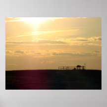 Sonnenuntergang auf den hohen Ebenen Posterdruck