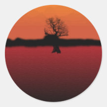 Sonnenuntergang auf der Savanne Sticker