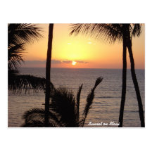 Sonnenuntergang auf Maui Postkarten