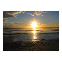 Sonnenuntergang bei Ebbe Personalisierte Einladung