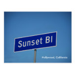 Sonnenuntergang-Boulevard, Hollywood, Kalifornien Postkarten