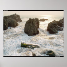 Sonnenuntergang-Brandung (Schaum) Plakatdrucke