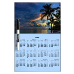 Sonnenuntergang dem Kalender in des Paradies-2013 Whiteboard