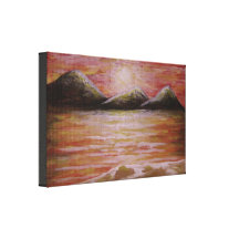Sonnenuntergang-Gezeiten Gespannte Galeriedrucke