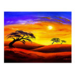 Sonnenuntergang-Landschaftslandschaft - multi Postkarten