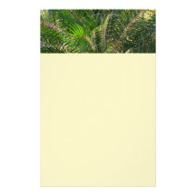 Sonnenuntergang-Lit-Palmwedel-Briefpapier Personalisiertes Druckpapier