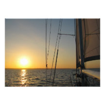 Sonnenuntergang-Segel Einladungskarte