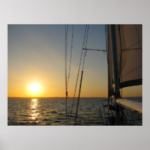Sonnenuntergang-Segel Posterdrucke