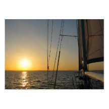 Sonnenuntergang-Segel Visitenkarten