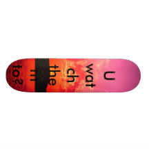 Sonnenuntergang, U passen sie zu auf? Personalisiertes Skateboarddeck