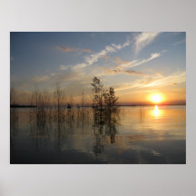 Sonnenuntergang über dem Missouri, Washburn North  Plakatdruck