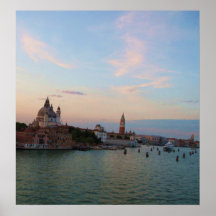 Sonnenuntergang über der Lagune, Venedig, ITALIEN Poster