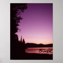 Sonnenuntergang über Lassen Poster