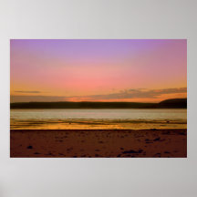 Sonnenuntergang-Ufer Posterdrucke