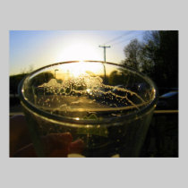 Sonnenuntergang und Spitze poster