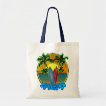 Sonnenuntergang und Surfbretter Tasche
