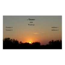 Sonnenuntergang-Visitenkarte