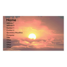 Sonnenuntergang Visitenkartenvorlage