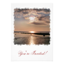 SONNENUNTERGANG WALES GROSSBRITANNIEN PERSONALISIERTE ANKÜNDIGUNGSKARTE