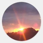 Sonnenuntergänge von meinem Fenster Runde Aufkleber