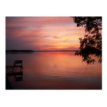 Sonnenuntergangpostkarte