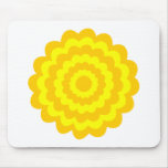 Sonnige gelbe Blume Mauspads